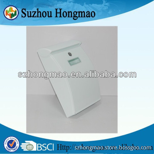White Wall mounted plastic letterbox
